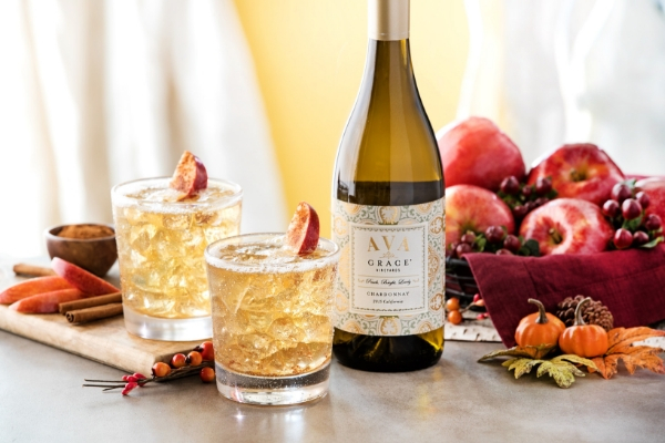 A delicious white wine cocktail made from AVA Grace Vineyards Chardonnay