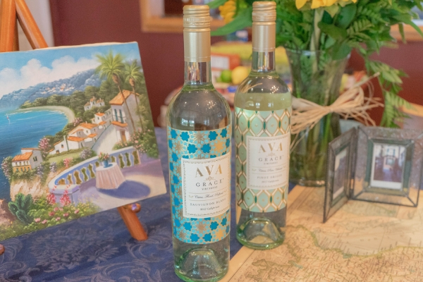 AVA Grace wines with a gorgeous painting
