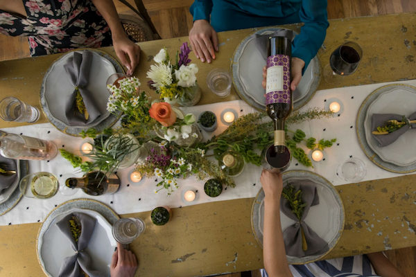 A simple tablescape to throw together when preparing for holiday guests