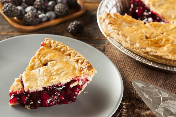 Holiday Pie made from Berries & AVA Grace wines