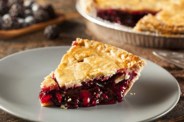 Holiday pie made with berries and wine